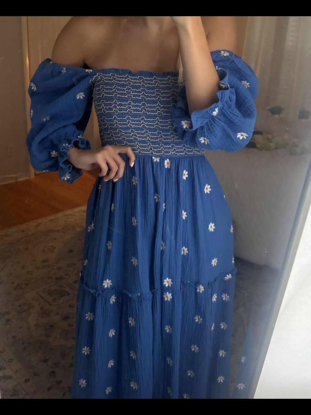 FREE PEOPLE Dahlia Dress In Coastal Combo Size XS